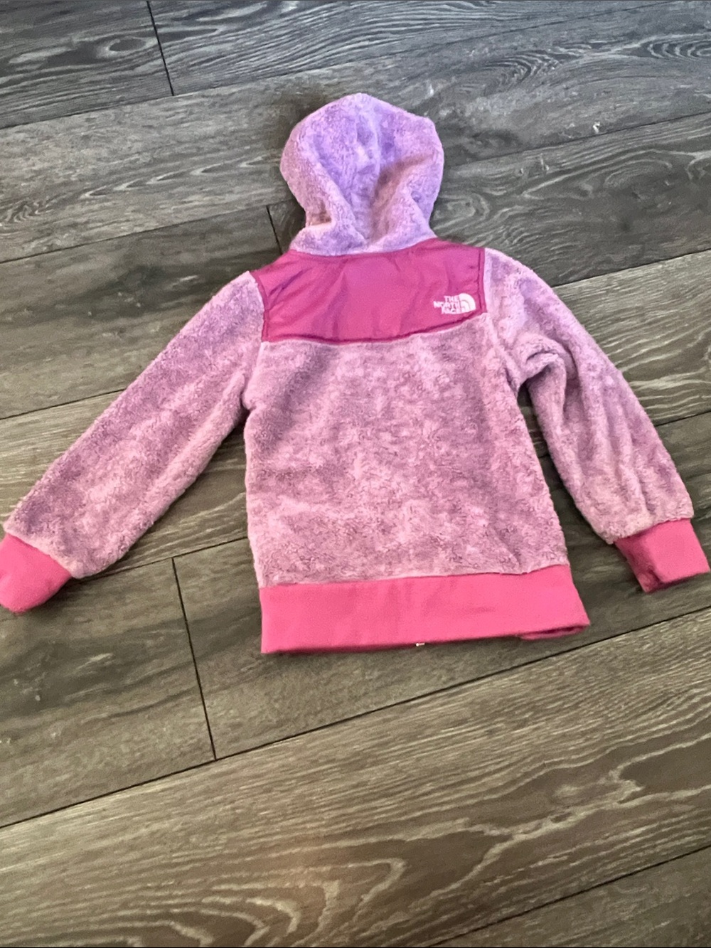 The North Face Girls' Lavender Pink Sherpa Zip Hoodie - Picture 3 of 4
